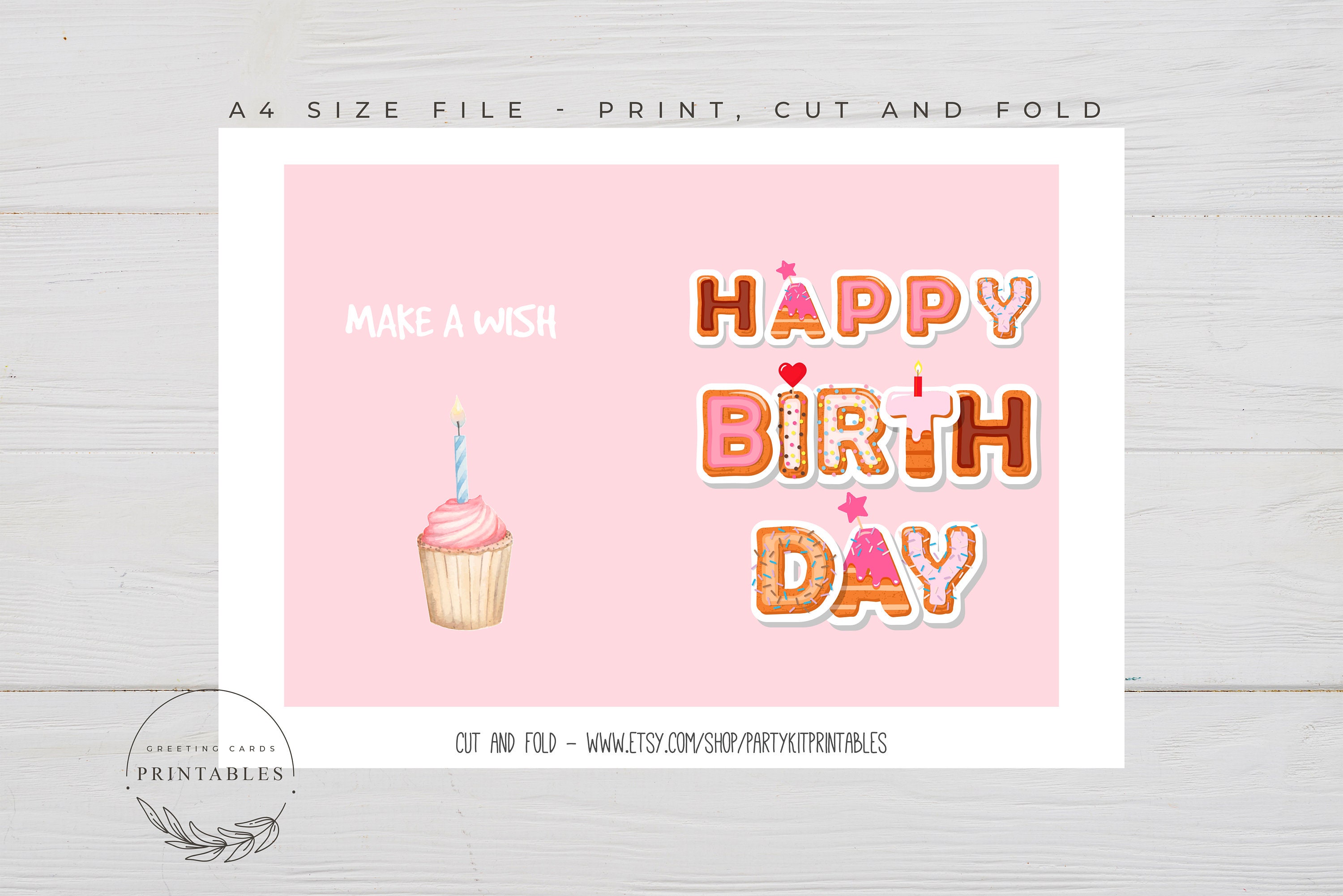 Printable Birthday Card for Girls Digital Download Happy | Etsy