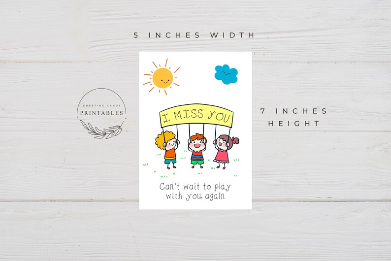 Greeting Card for Kids Digital Download Kids Card Printable - Etsy