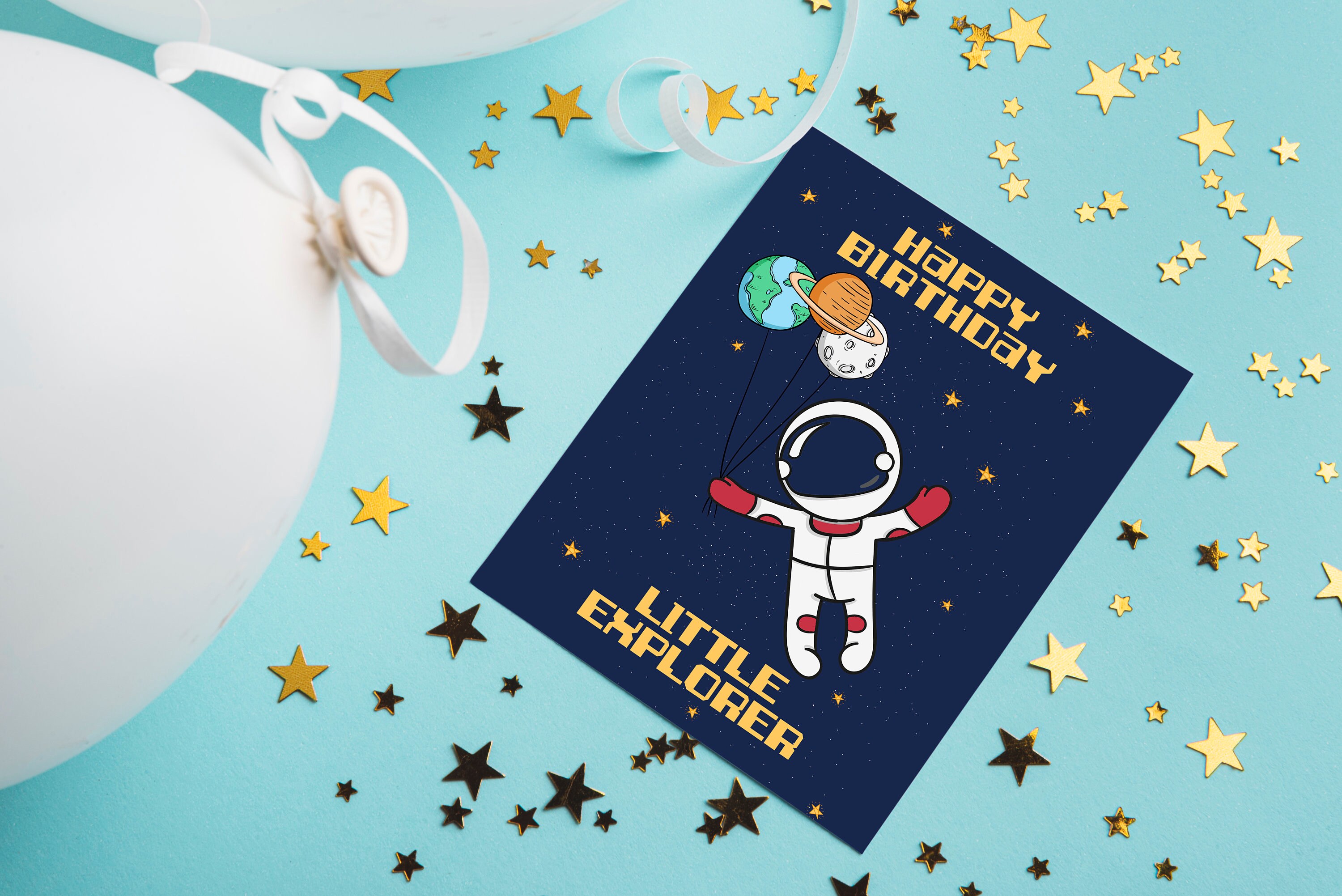 Outer Space Birthday Card, Digital Download, Happy Birthday Card, Printable Space Card for Kids ...