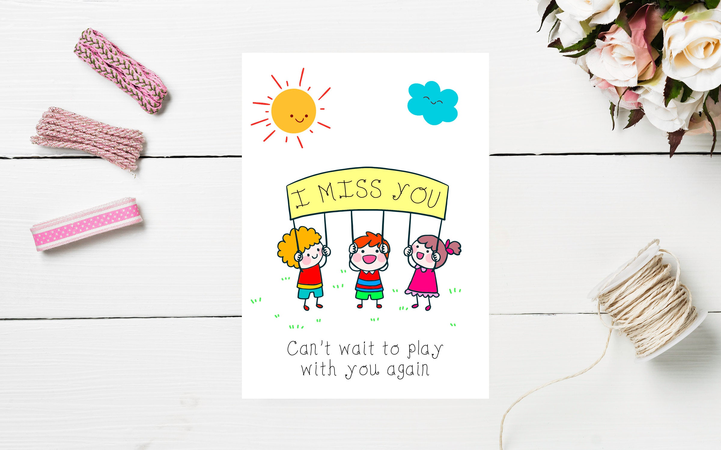 Greeting Card for Kids Digital Download Kids Card Printable | Etsy