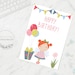 Printable Birthday Card for Girls Digital Download Happy - Etsy