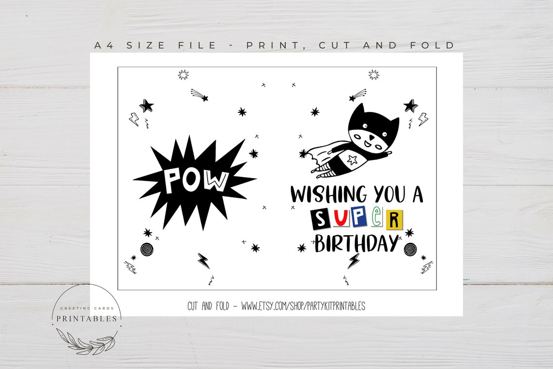 Printable Birthday Card for Boys Digital Download Happy | Etsy