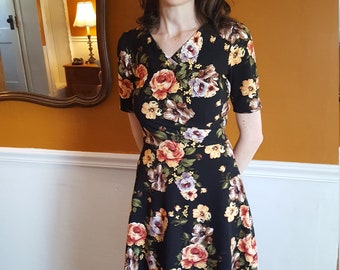 Ladies Floral Knit Dress