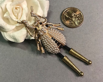 New Golden Pearl Beetle Bug Bolo Tie Necklace Handmade Wedding Gift Men Women Kids Customize Braided Cord Western Cowboy