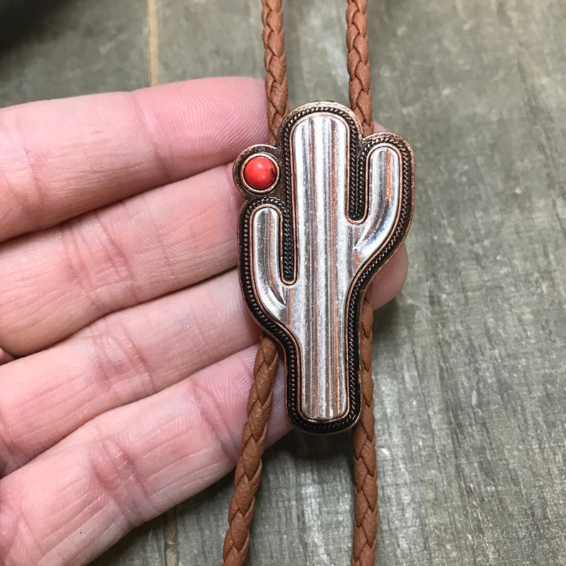 cactus bolo tie