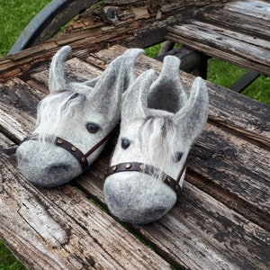 Horse Slippers Kids Etsy
