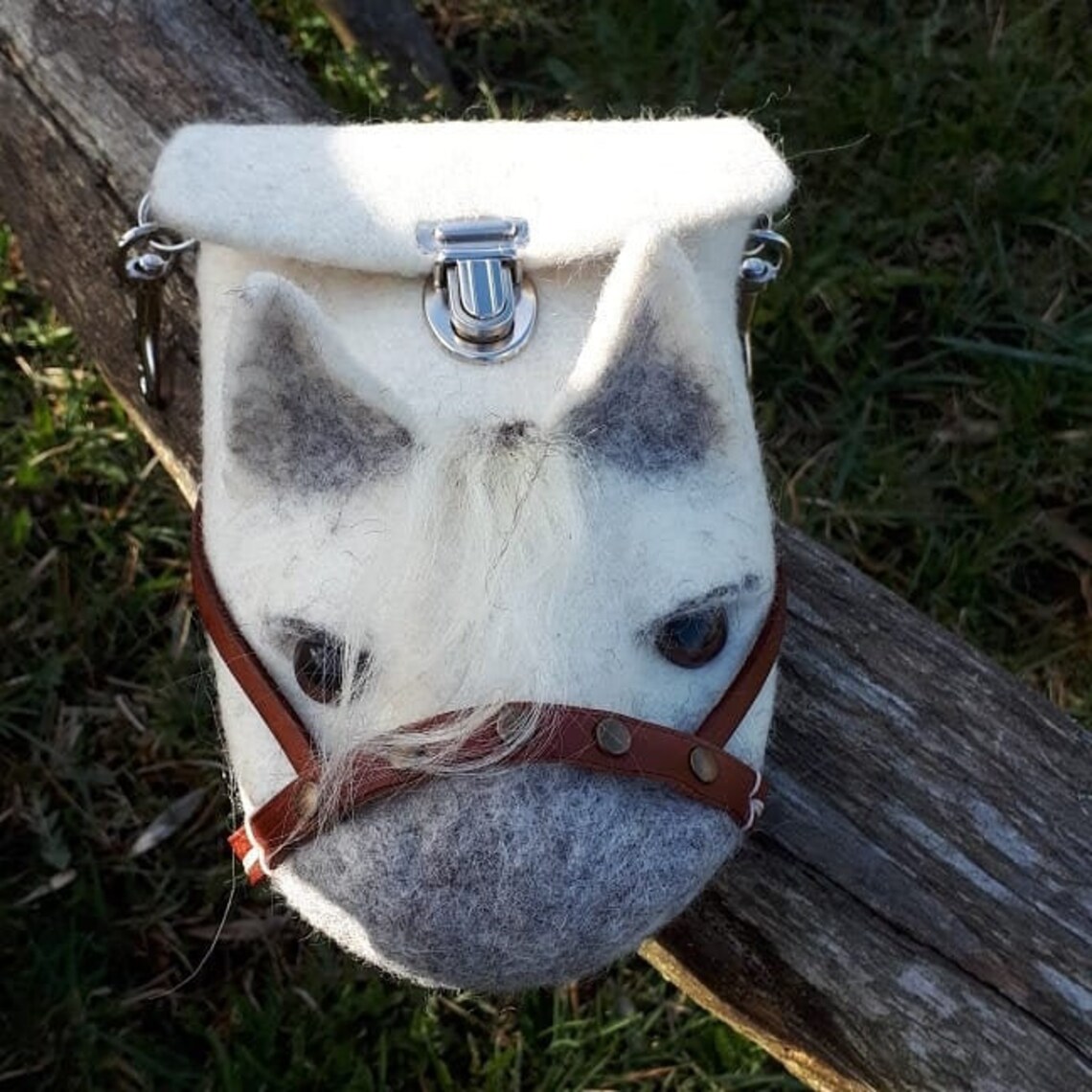 Belt bagfelt bagWhite horse baghorse treat baghorserider Etsy