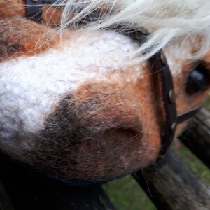 Felted slippers-woolen slippers-warm slippers-horses slippers-3D horses slippers-horses clogs-warm shoes-golden horses slippers-felt shoes image 7