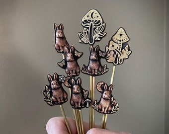 Brass Flower Pot Picks