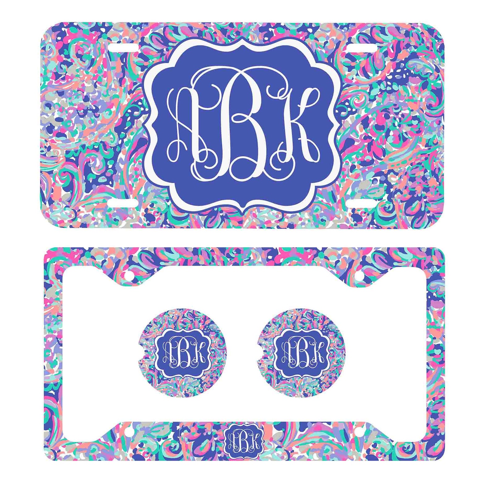Personalized Blue Car Tag Monogram License Plate Car Tag Etsy