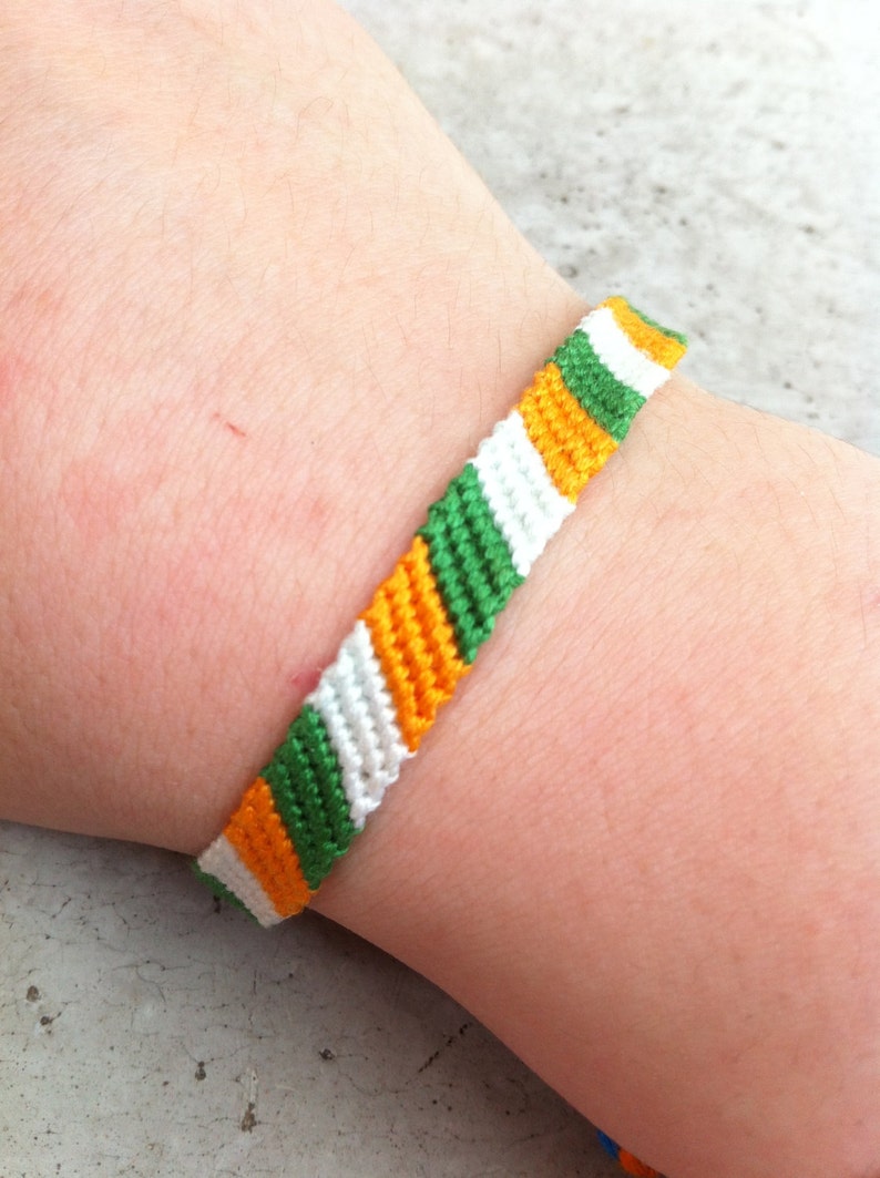 The Irish Flag Friendship Bracelet Etsy