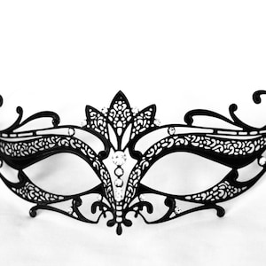 Máscara de baile de corte a laser de renda preta, máscara de casamento, máscara de baile, máscaras de carnaval, máscara de renda