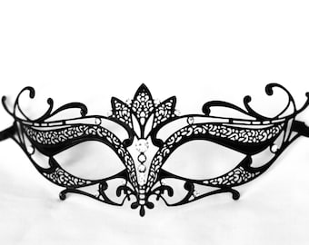 Zwart kant lasergesneden maskerademasker, bruiloftsmasker, prommasker, mardi gra-maskers, kantmasker