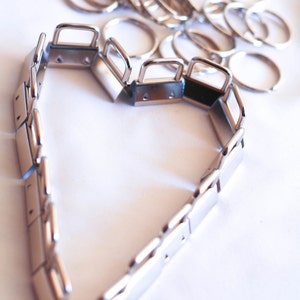 1 inch key fob hardware 20 sets, wholesale key fobs, nickel plated key fob keychain hardware