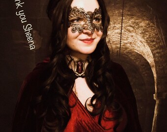 Masquerade mask, lace masquerade gold with black mask, metalic gold with black mask perfect for masked ball parties