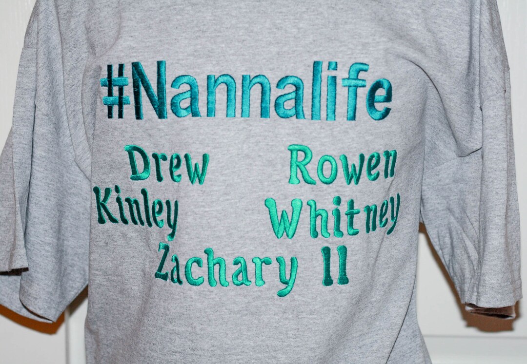 Custom Personalized Embroidered T Shirt Woman Custom Logo Etsy