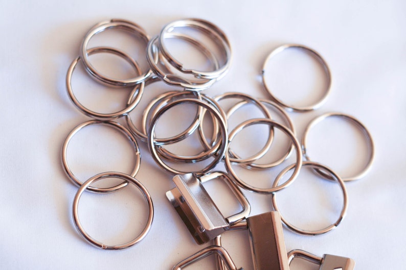 1 Inch Key Fob Hardware 20 Sets Wholesale Key Fobs Nickel Etsy