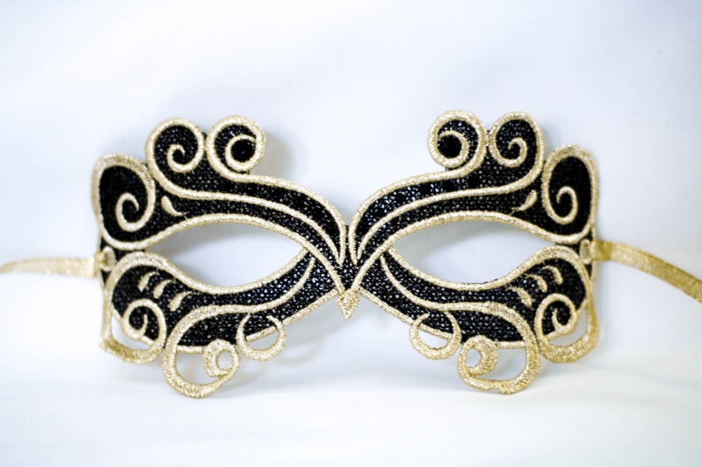 Lace mask Black and gold masquerade mask mardi gras mask also fit for masquerade new years parties and prom nights masquerade ventian