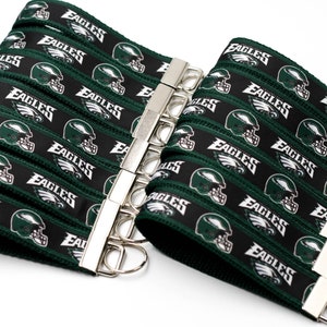 Set of 13 Philadelphia Eagles football design, ribbon wristlet keyfob grab keychain accesory, Gift under 5 dollars, Valentine gift basket