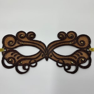 Lace mask, brown and bronze brown  masquerade mask, Mardi Gras fit for masquerade new years parties and prom nights masquerade ventian