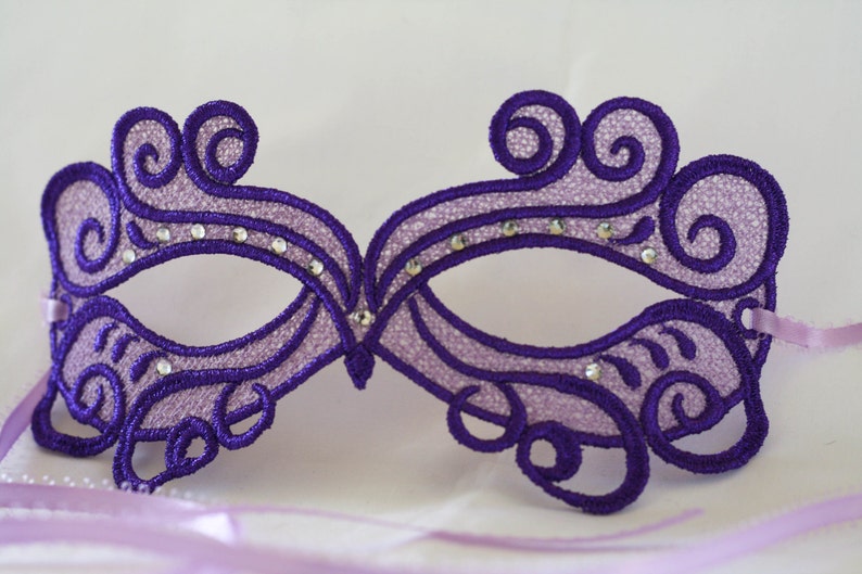 Masquerade Mask Lavender / Purple/ Violet Masquerade Lace Etsy