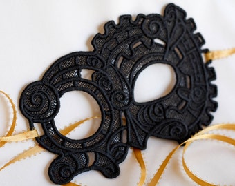 Masquerade mask, lace mask, black masquerade lace mask fit for masked Ball, New years