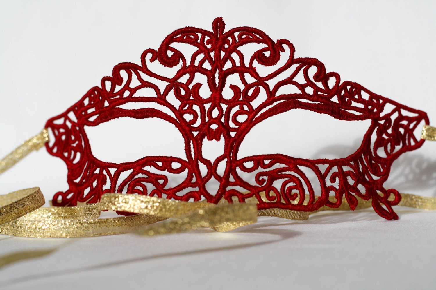Lace Mask Red Masquerade Mask Fit for Prom Nights Ball Etsy