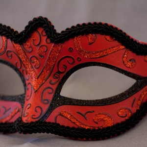 Red phantom masquerade mask, fit for masquerade new years party and phantom masquerade masks