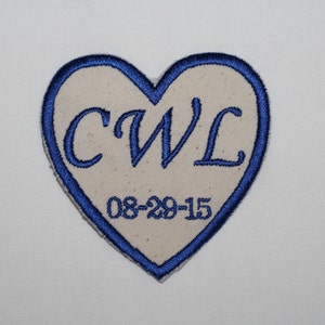 Something blue wedding dress tag, iron on wedding dress patch, something blue for the bride, wedding patch and tags