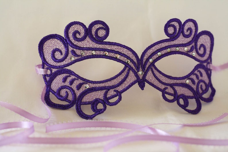 Masquerade Mask Lavender / Purple/ Violet Masquerade Lace Etsy