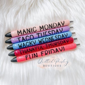 Days of the week: Pen Set – Melanated Mugz and more