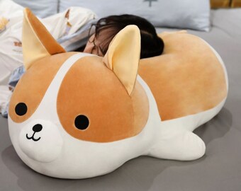 corgi plush pillow