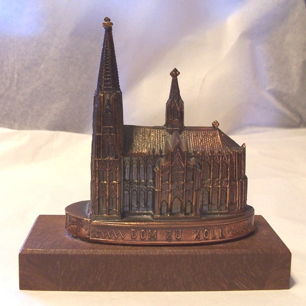 Vintage Germany Metal Souvenir ~ Dom Zu Koln Kolner ~ Don Cathedral Church ~ 1248-1880