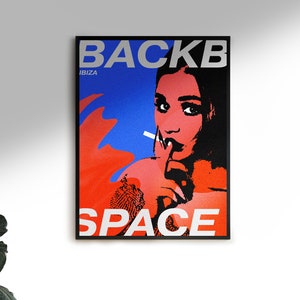 Back To Ibiza/Space - Rave Poster | Gig Poster | Retro | Wall Poster