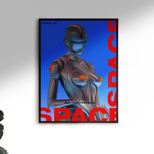 Ibiza Space Clubbing Poster - Rave Poster | Gig Poster | Retro | Wall Poster