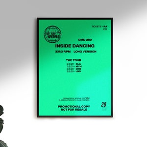 Inside Dancing / Neon - Rave Poster | Gig Poster | Retro | Wall Poster