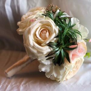 7.5” Succulent and Rose Bridesmaid Bouquet.