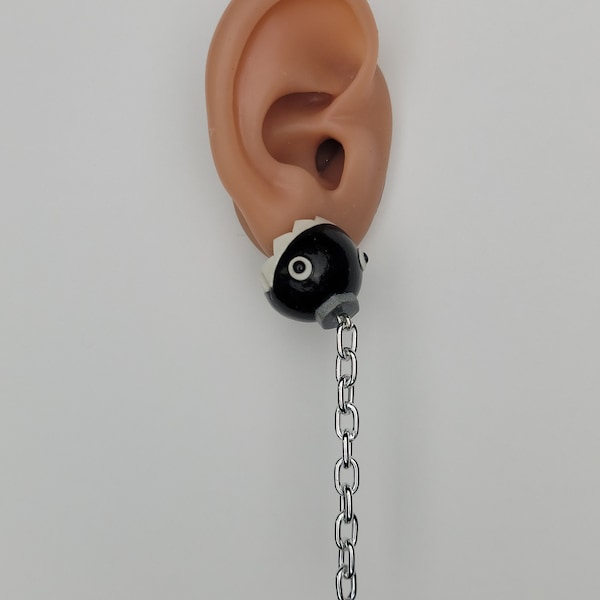 Chain Chomp earrings- Set of Two Flexible teeth- FREE US SHIPPING