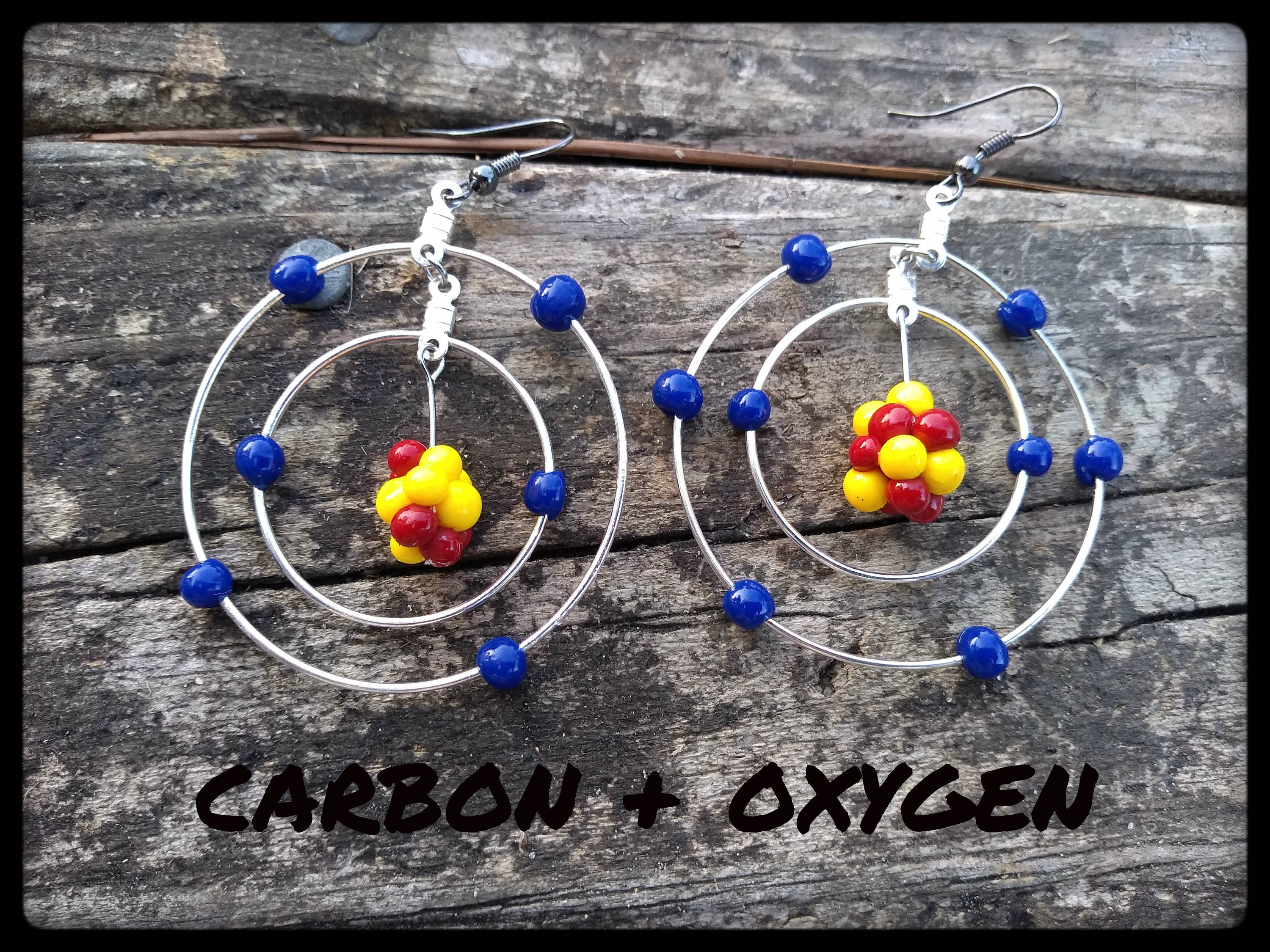 Bohr Atomic Model CO Monóxido de carbono 3D Pendiente - Etsy España