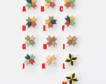 Choose Your Own - Star Quilt Block Pin: Handmade Quilter Lapel Pin