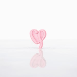Breast Cancer Ribbon Heart - Pink Awareness Ribbon - Lapel Pin