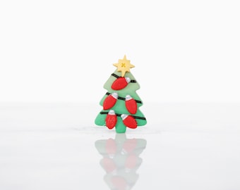 Christmas Tree with Lights Lapel Pin