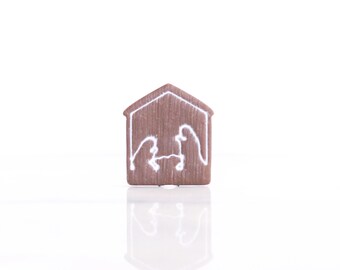 Nativity Scene Pin: Christmas Lapel Pin