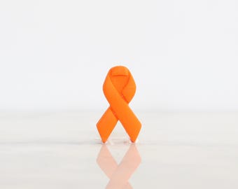 Orange Awareness Ribbon Pin: Cancer, Support