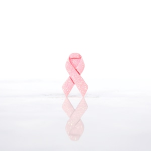Breast Cancer Ribbon - Pink Glitter Awareness - Lapel Pin