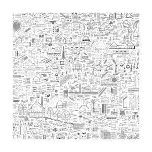 Drawing Architecture Hand Drawn Print | Architecture Illustration | Architecture Drawing | Architecture Print | Gift