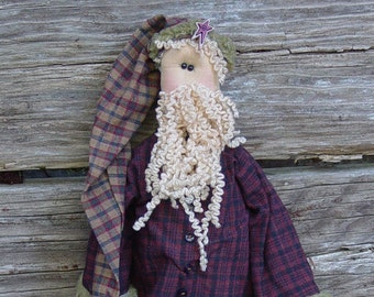 "Muster: ""Santa - 18" Primitiv Stoffpuppe""."