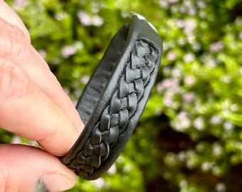 Handmade Braided Leather Bracelet: Kangaroo Lace & Reindeer Leather