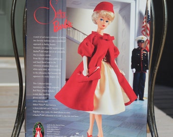 PURSE BARBIE MATTEL VINTAGE REPRODUCTION SILKEN FLAME RED VELVETEEN HANDBAG