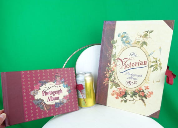 Vintage Retro 1995 90s Victorian Photo Album Floral Frame Scrapbook Hard Cover Book Home Decor Art Collector Keepsake Memento Party Gift